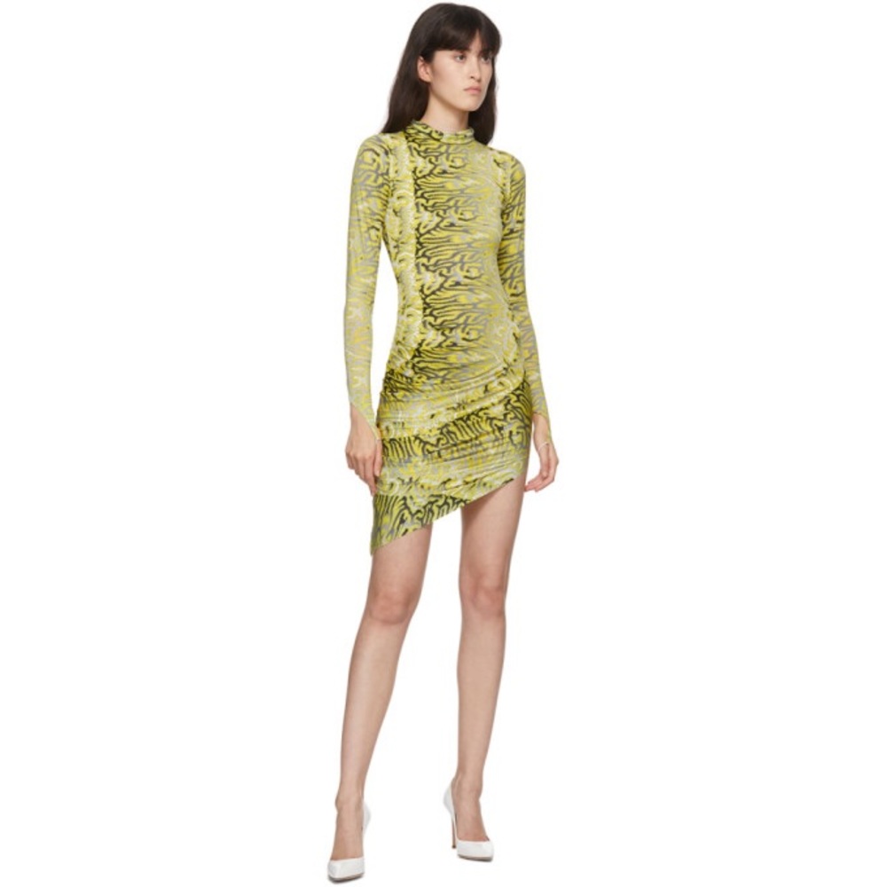 Maisie Wilen yellow Orbit City Dress in Brain Yello